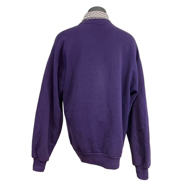 Vtg Gopher Sport Womens Mock Neck Sweatshirt Bird Houses Gardening Block Party L - Picture 5 of 8